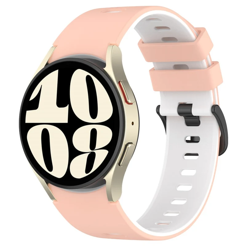 Dual-Color Silicone Watch Band for Samsung Galaxy Watch - Red+Black