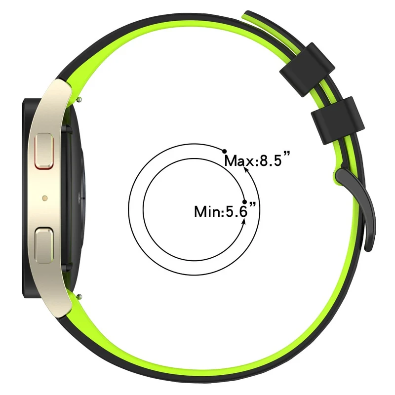 Dual-Color Silicone Watch Band for Samsung Galaxy Watch - Red+Black