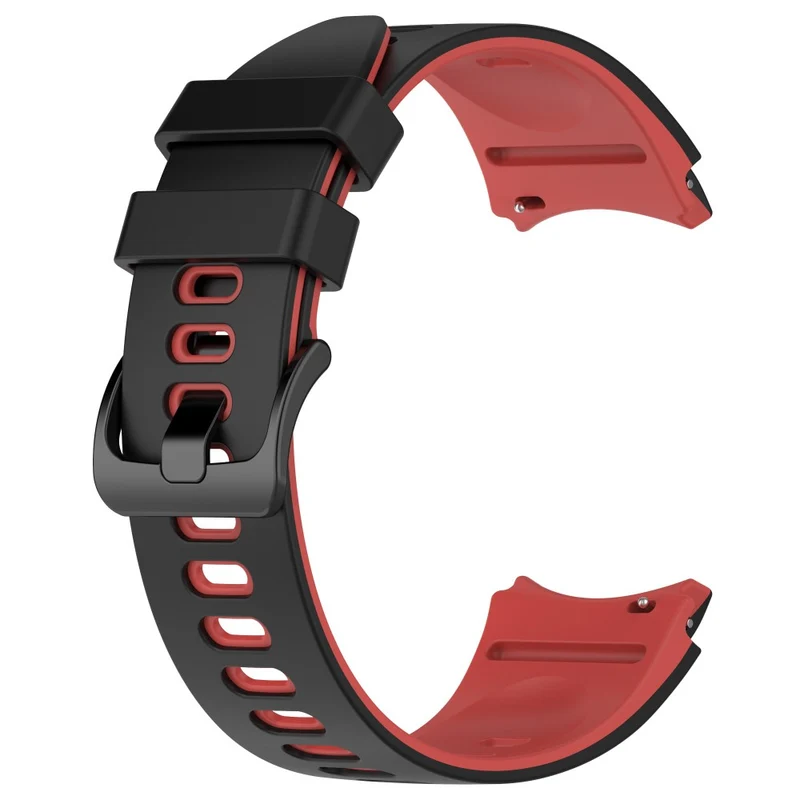 Dual-Color Silicone Watch Band for Samsung Galaxy Watch - Red+Black