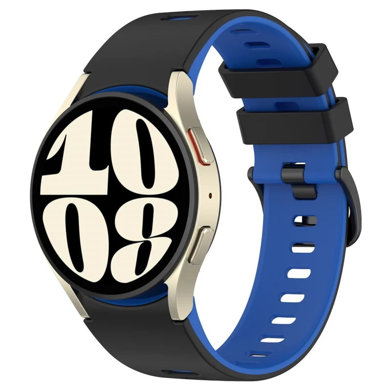 Dual-Color Silicone Watch Band for Samsung Galaxy Watch - Red+Black