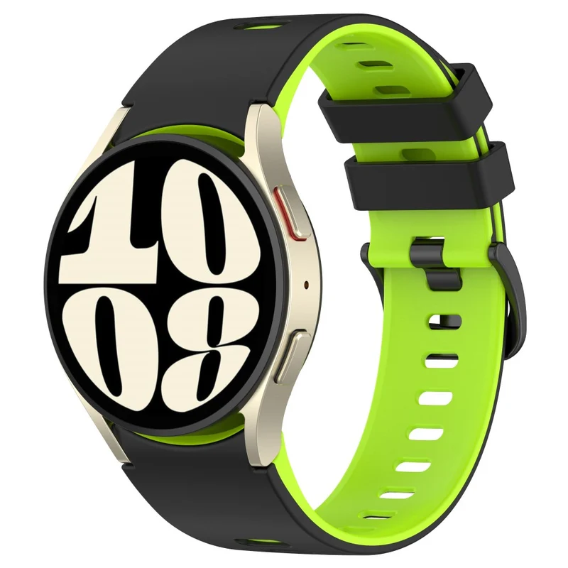 Dual-Color Silicone Watch Band for Samsung Galaxy Watch - Red+Black