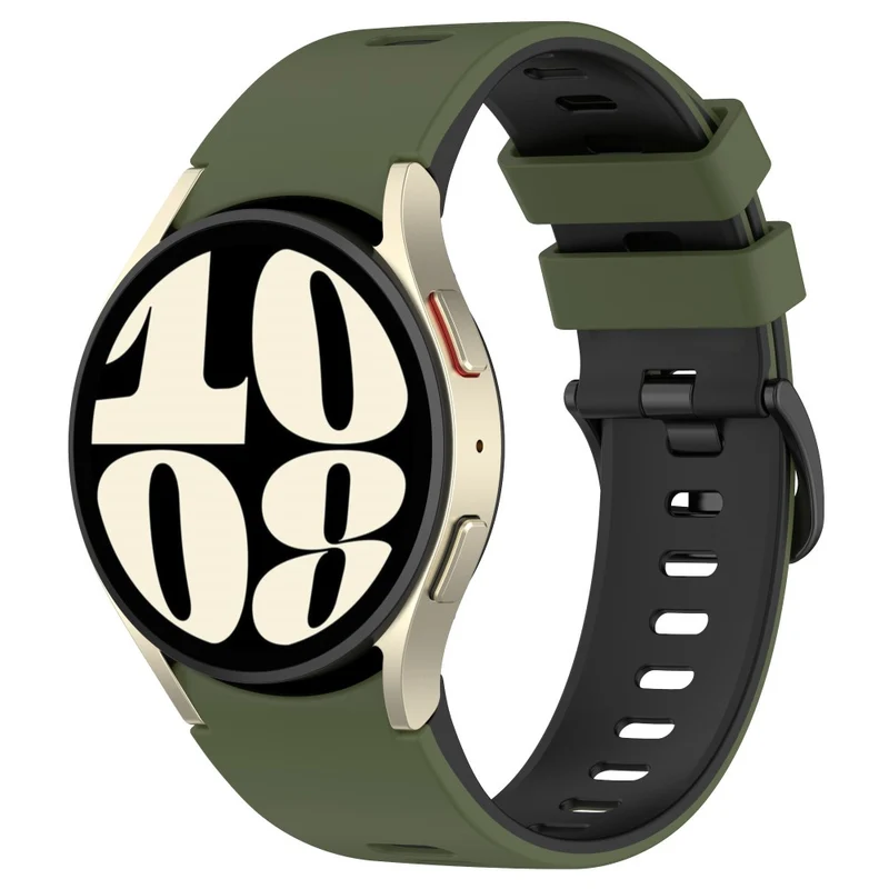 Dual-Color Silicone Watch Band for Samsung Galaxy Watch - Red+Black