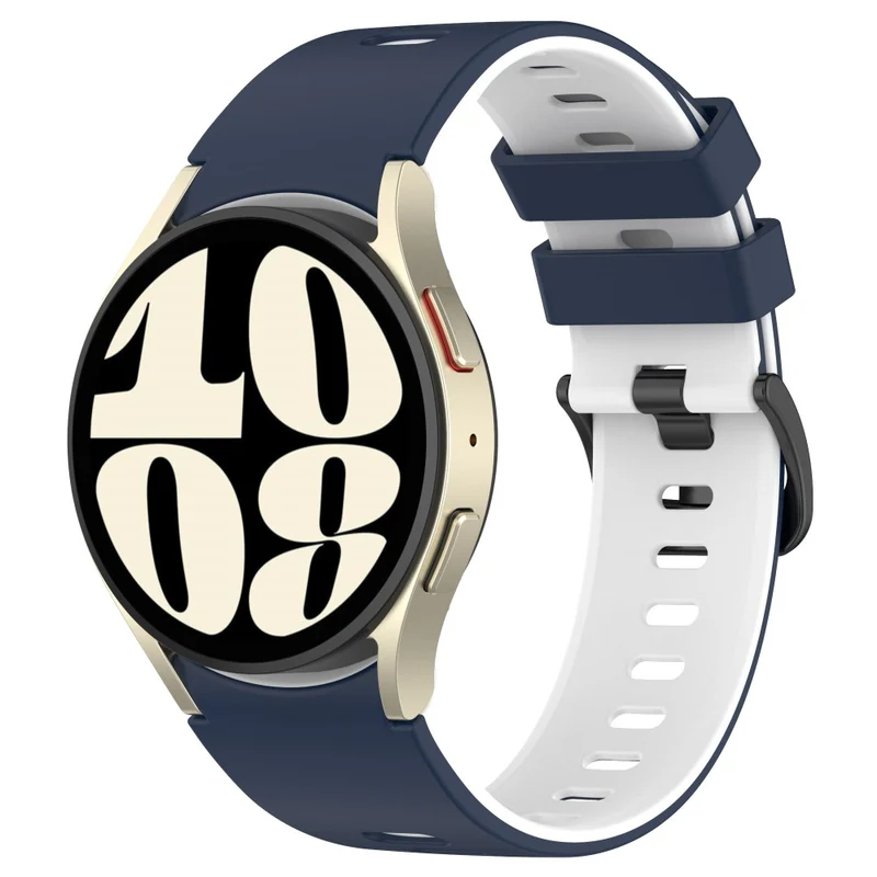 Dual-Color Silicone Watch Band for Samsung Galaxy Watch - Red+Black