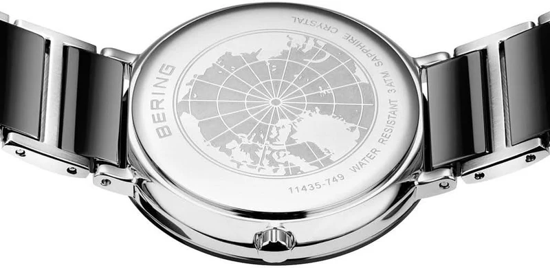 Bering Ceramic 11435-749 Damenuhr • Kratzfestes Saphirglas • High-Tech Keramik
