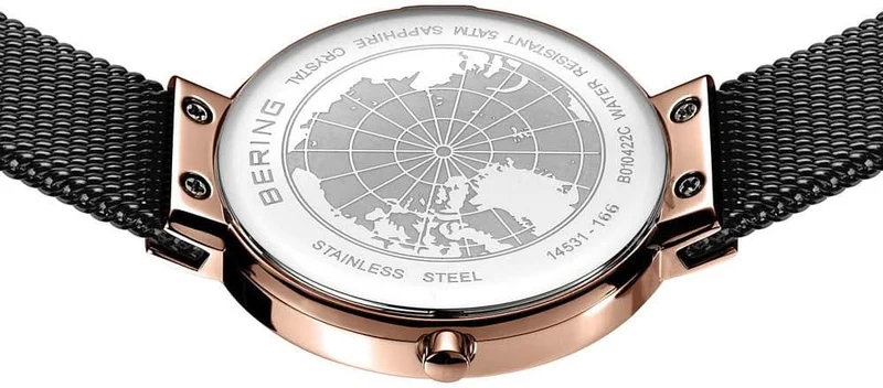 Bering Classic 14531-166 Damenuhr • Kratzfestes Saphirglas • Milanaise-Armband