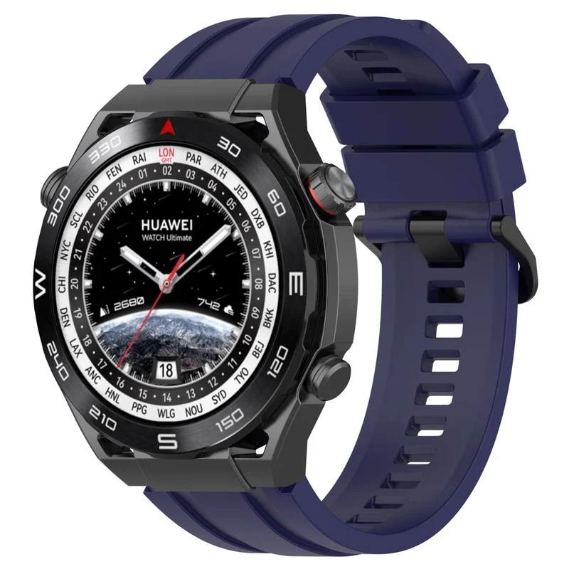 Watch Band for Huawei Watch Ultimate / Watch 3 / Watch 3 Pro Silicone Replacement Band with Extension Strap - Dark Green
