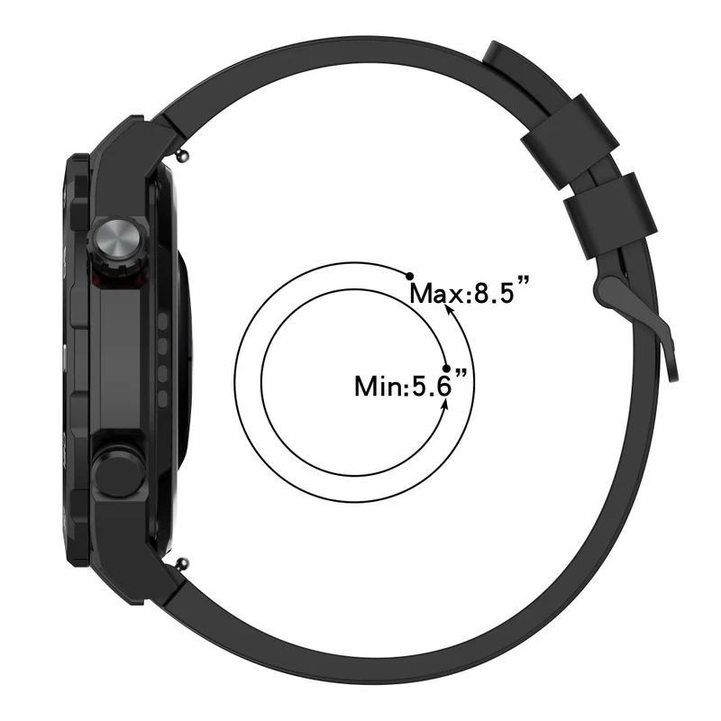 Watch Band for Huawei Watch Ultimate / Watch 3 / Watch 3 Pro Silicone Replacement Band with Extension Strap - Dark Green