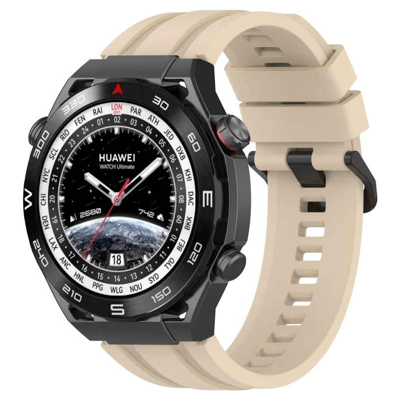 Watch Band for Huawei Watch Ultimate / Watch 3 / Watch 3 Pro Silicone Replacement Band with Extension Strap - Dark Green