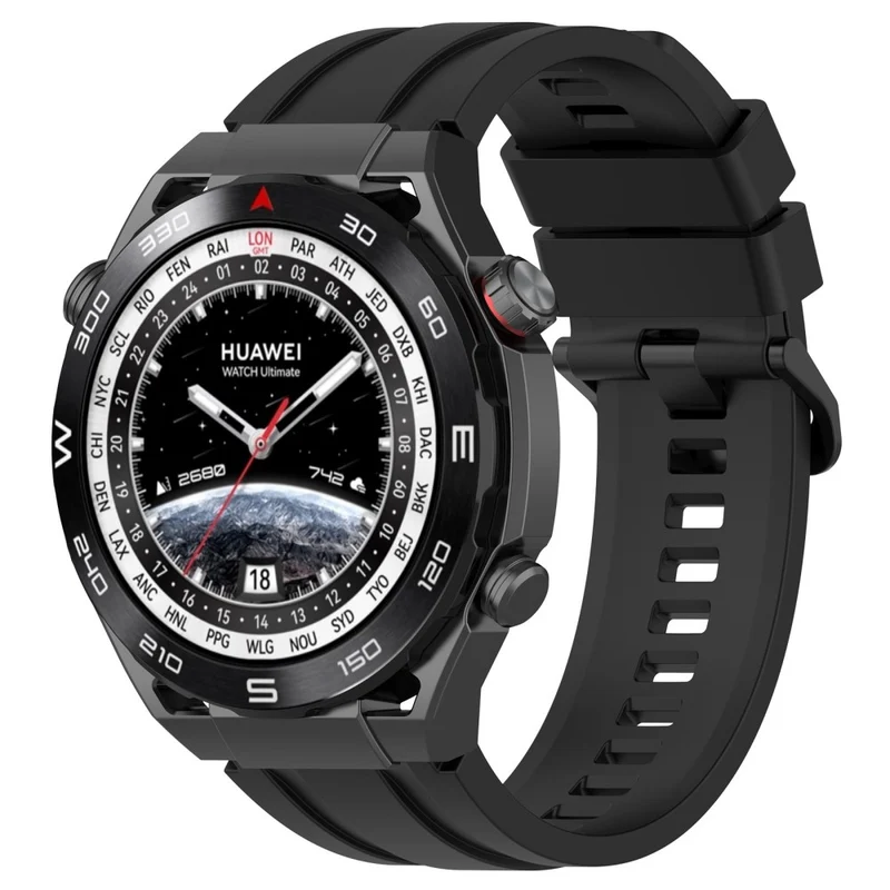 Watch Band for Huawei Watch Ultimate / Watch 3 / Watch 3 Pro Silicone Replacement Band with Extension Strap - Dark Green