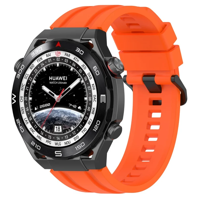 Watch Band for Huawei Watch Ultimate / Watch 3 / Watch 3 Pro Silicone Replacement Band with Extension Strap - Dark Green