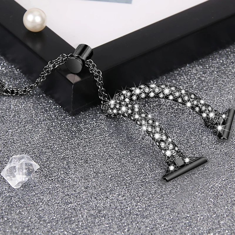 Glamorous Rhinestone Jewelry Watch Strap for Samsung Galaxy Watch Active and Active2