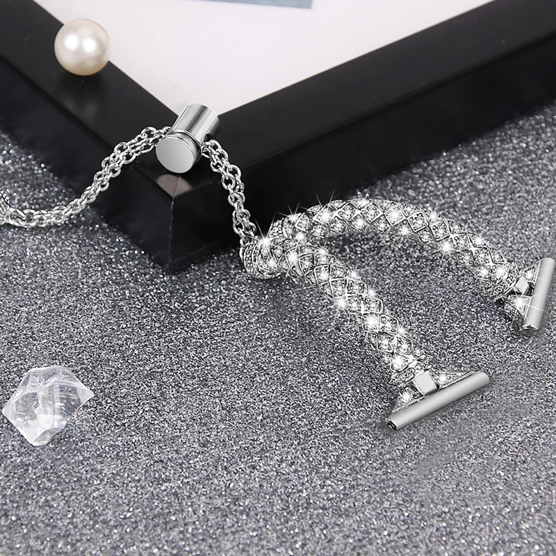 Glamorous Rhinestone Jewelry Watch Strap for Samsung Galaxy Watch Active and Active2