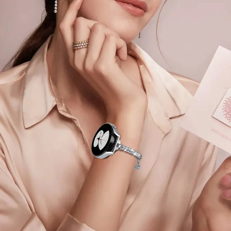 Glamorous Rhinestone Jewelry Watch Strap for Samsung Galaxy Watch Active and Active2
