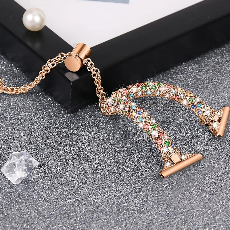 Glamorous Rhinestone Jewelry Watch Strap for Samsung Galaxy Watch Active and Active2