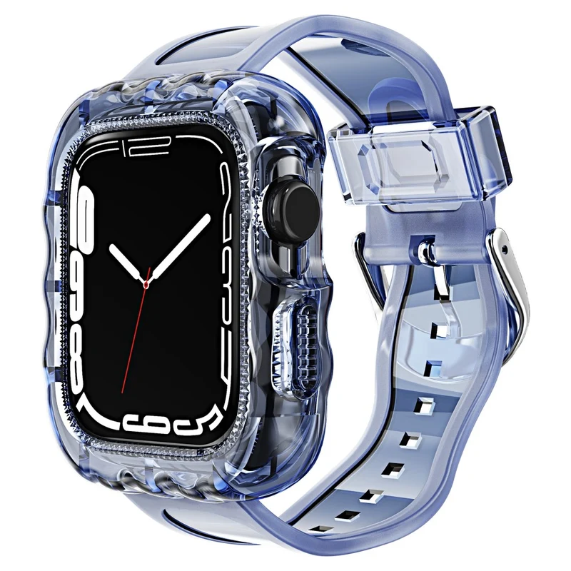 Soft TPU Wristbands with Case - Apple Watch Series 1-9 (42mm-45mm)