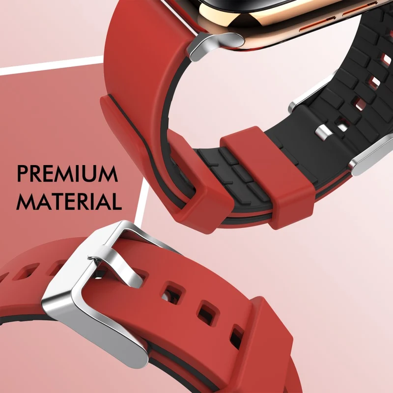 AHASTYLE WA11 Apple Watch Series 8 (45mm) / Watch Ultra contrast colors silicone strap - Black / Sapphire
