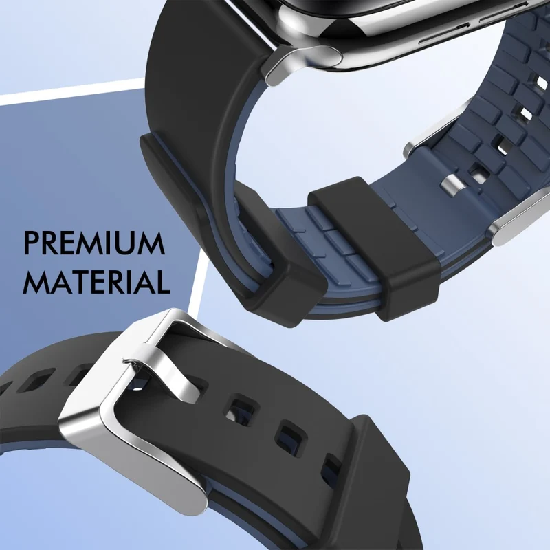 AHASTYLE WA11 Apple Watch Series 8 (41mm) contrast colors silicone strap - Black / Orange
