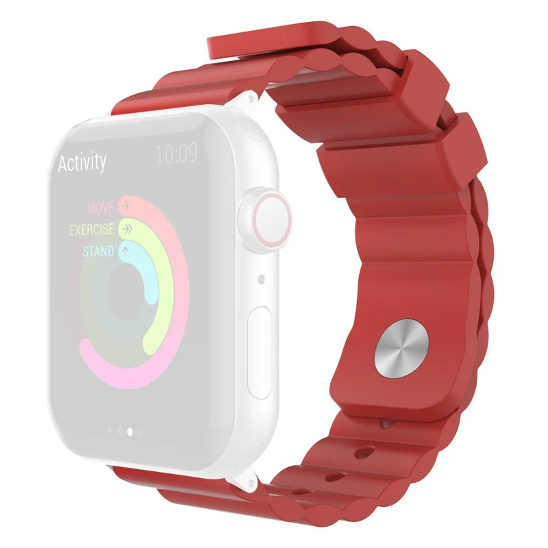 AHASTYLE WA02 Apple Watch Series 8 (45mm) / Watch Ultra silicone strap - Grey Blue