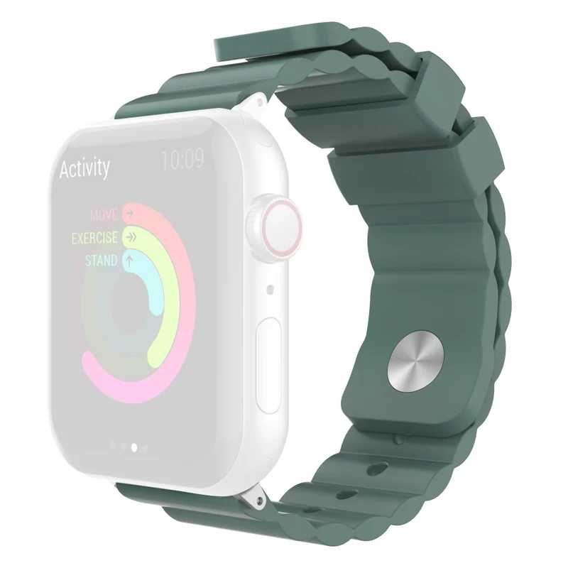 AHASTYLE WA02 Apple Watch Series 8 (45mm) / Watch Ultra silicone strap - Grey Blue