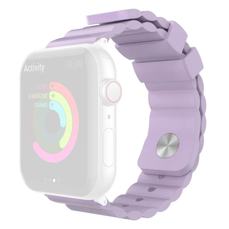 AHASTYLE WA02 Apple Watch Series 8 (45mm) / Watch Ultra silicone strap - Grey Blue