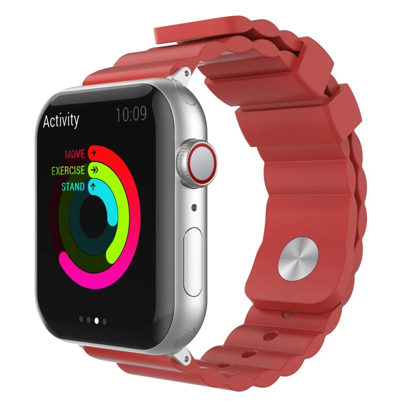 AHASTYLE WA02 Apple Watch Series 8 (45mm) / Watch Ultra silicone strap - Grey Blue