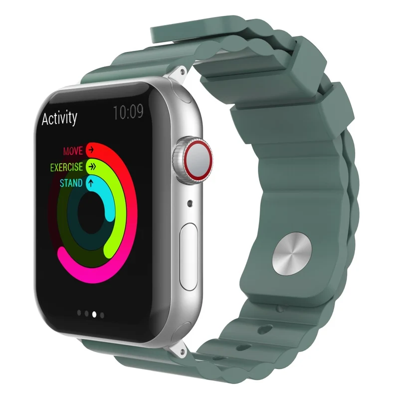 AHASTYLE WA02 Apple Watch Series 8 (45mm) / Watch Ultra silicone strap - Grey Blue