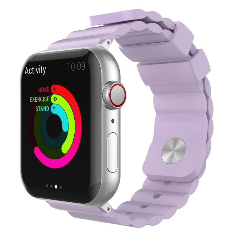 AHASTYLE WA02 Apple Watch Series 8 (45mm) / Watch Ultra silicone strap - Grey Blue