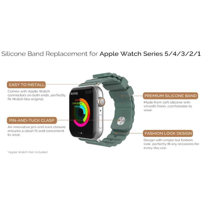AHASTYLE WA02 Apple Watch Series 8 (41mm) silicone strap