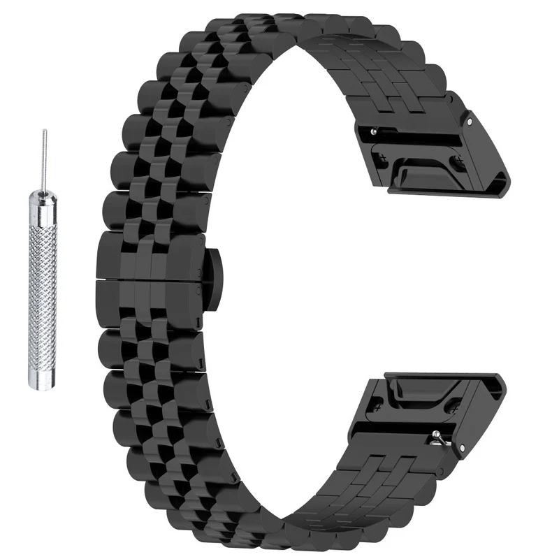Garmin Fenix 7 / 7 Solar / Sapphire Solar / 6 stainless steel strap with tool - Silver / Black
