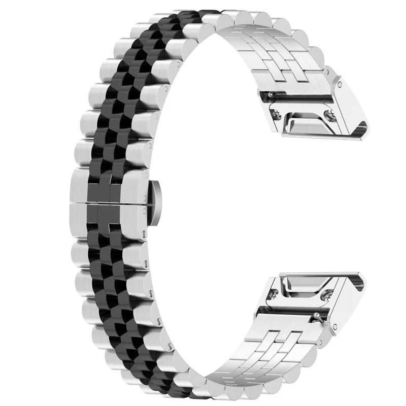 Garmin Fenix 7 / 7 Solar / Sapphire Solar / 6 stainless steel strap with tool - Silver / Black