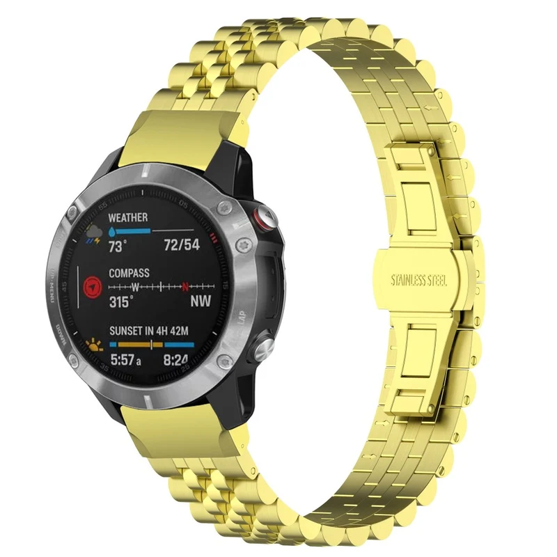 Garmin Fenix 7 / 7 Solar / Sapphire Solar / 6 stainless steel strap with tool - Silver / Black
