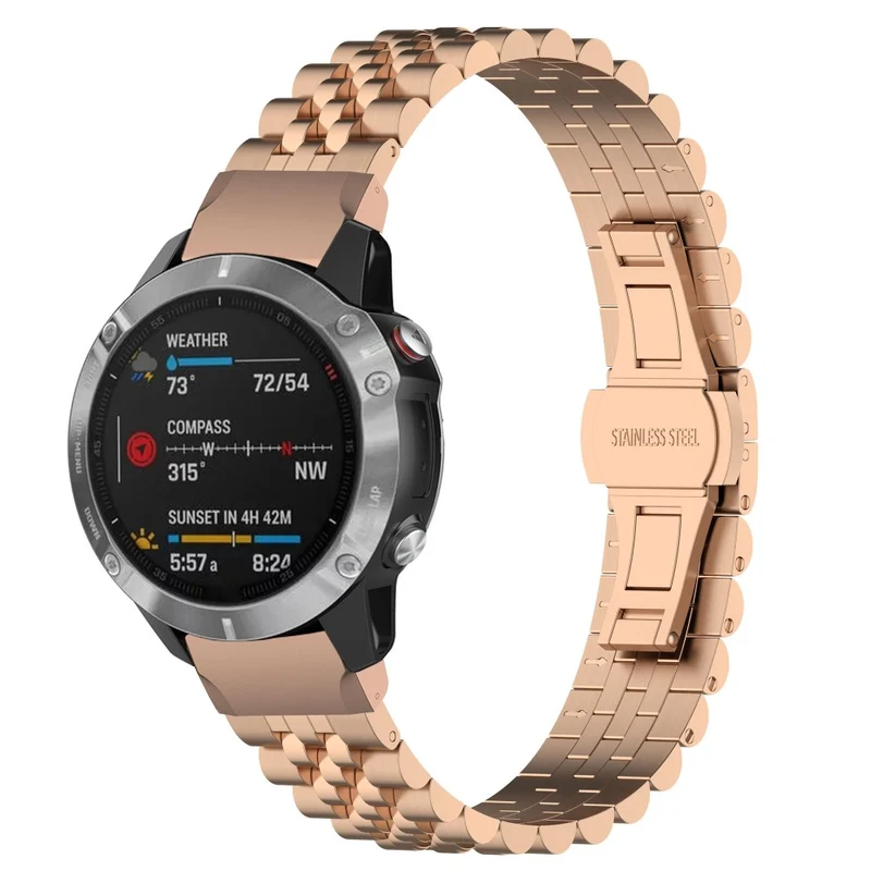 Garmin Fenix 7 / 7 Solar / Sapphire Solar / 6 stainless steel strap with tool - Silver / Black