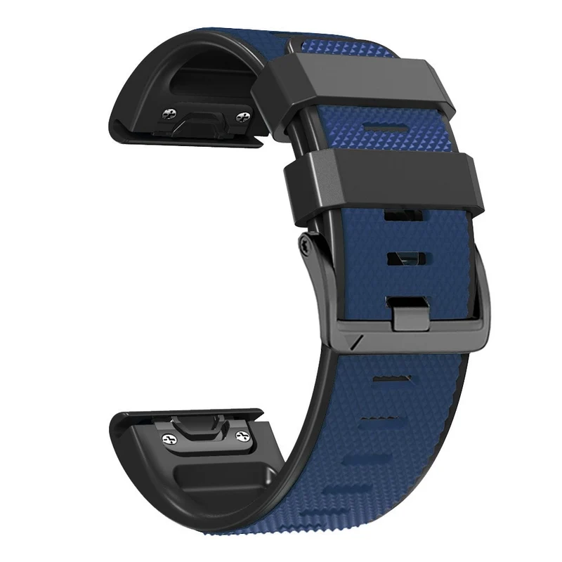 Diamond Texture Dual-Color Silicone Watch Band for Garmin Fenix X-series - Black+Red