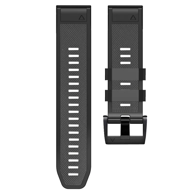Diamond Texture Dual-Color Silicone Watch Band for Garmin Fenix X-series - Black+Red