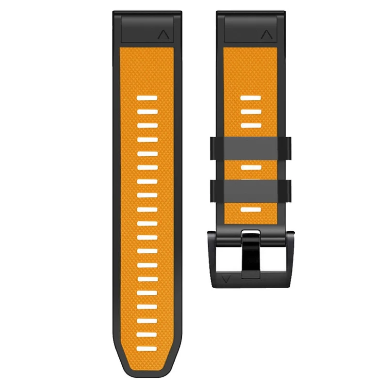 Diamond Texture Dual-Color Silicone Watch Band for Garmin Fenix X-series - Black+Red