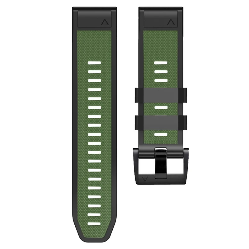 Diamond Texture Dual-Color Silicone Watch Band for Garmin Fenix X-series - Black+Red