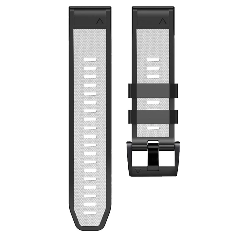 Diamond Texture Dual-Color Silicone Watch Band for Garmin Fenix X-series - Black+Red