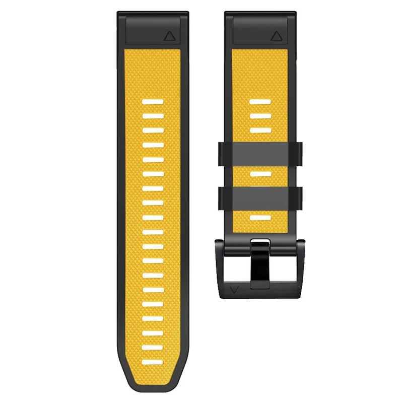Diamond Texture Dual-Color Silicone Watch Band for Garmin Fenix X-series - Black+Red