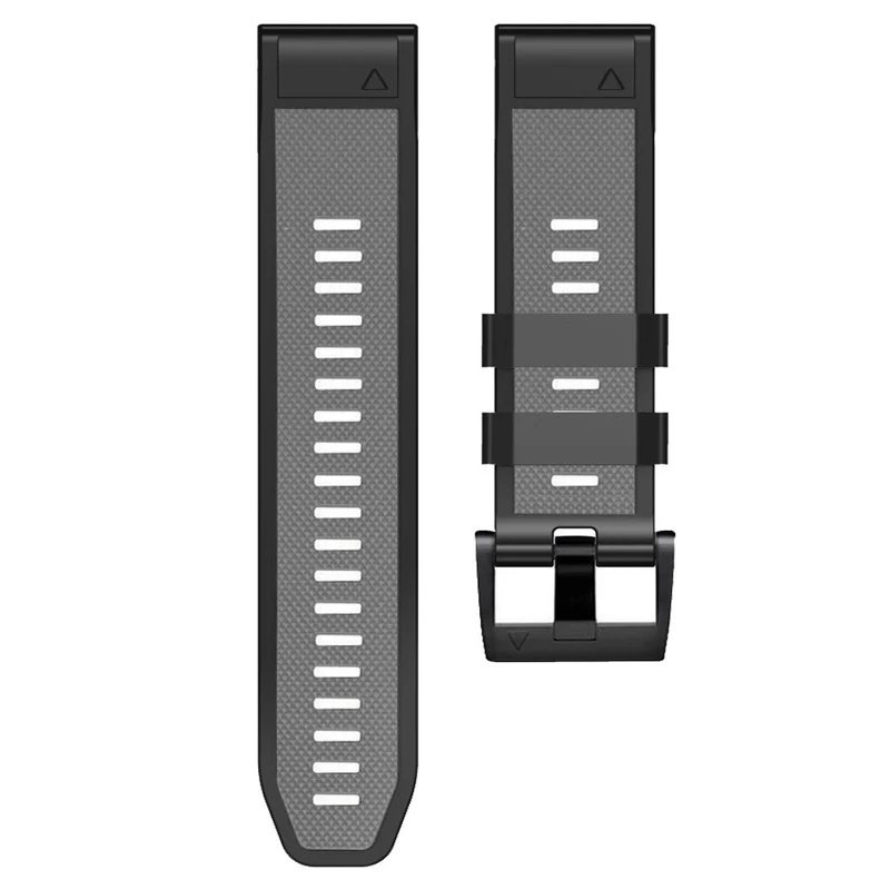 Diamond Texture Dual-Color Silicone Watch Band for Garmin Fenix X-series - Black+Red