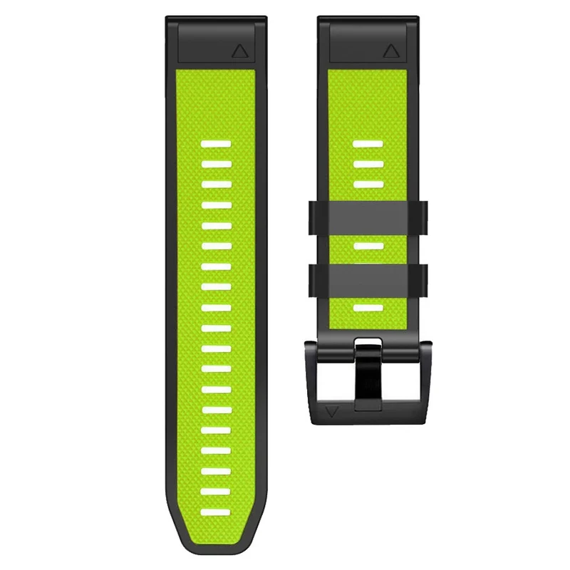 Diamond Texture Dual-Color Silicone Watch Band for Garmin Fenix X-series - Black+Red