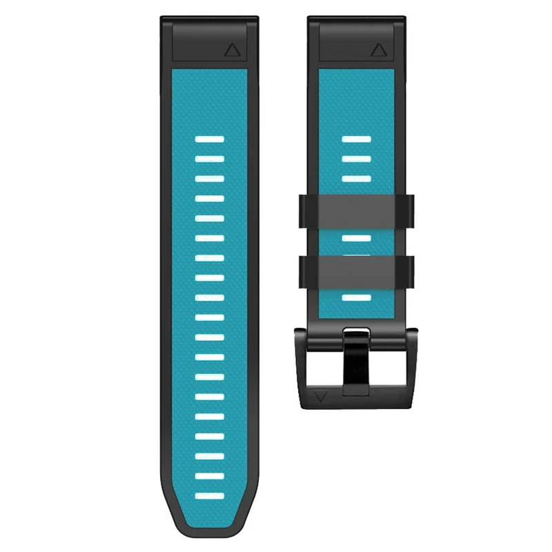 Diamond Texture Dual-Color Silicone Watch Band for Garmin Fenix X-series - Black+Red