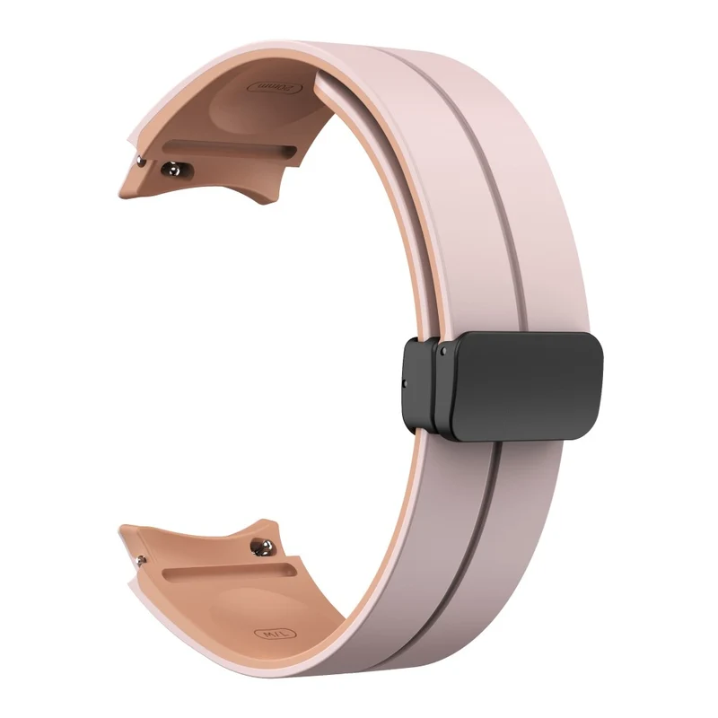 Silicone Dual-Color Magnetic Watch Band for Samsung Galaxy Watches - Orange+Black