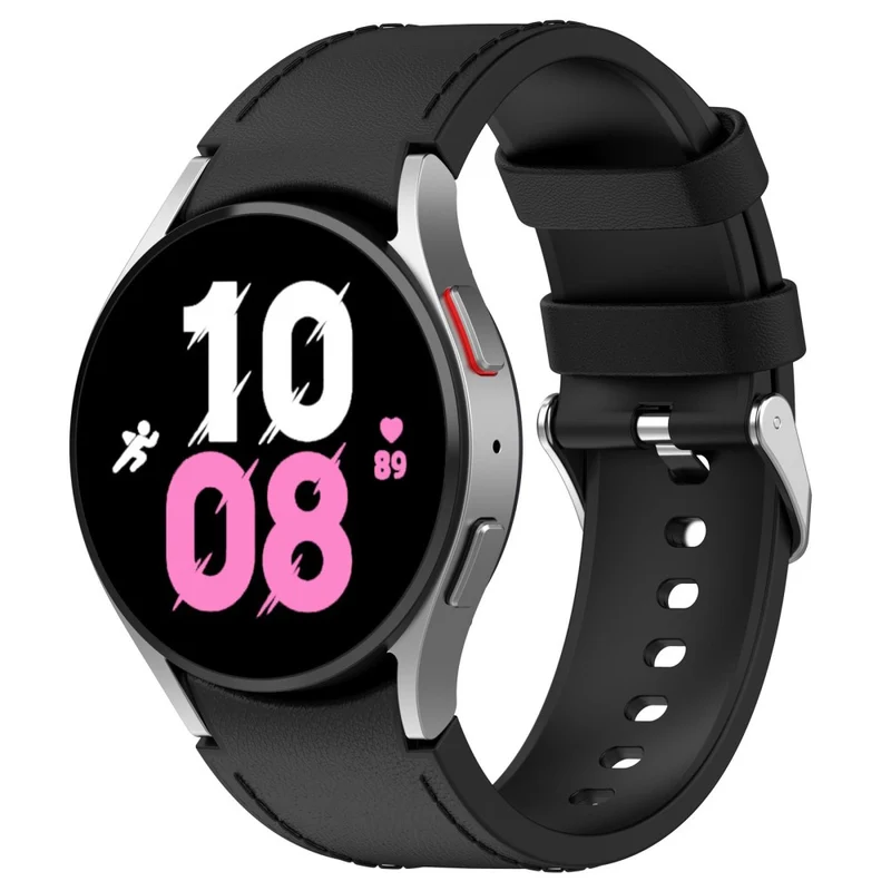 Silicone PU Leather Watch Band for Samsung Galaxy Watch