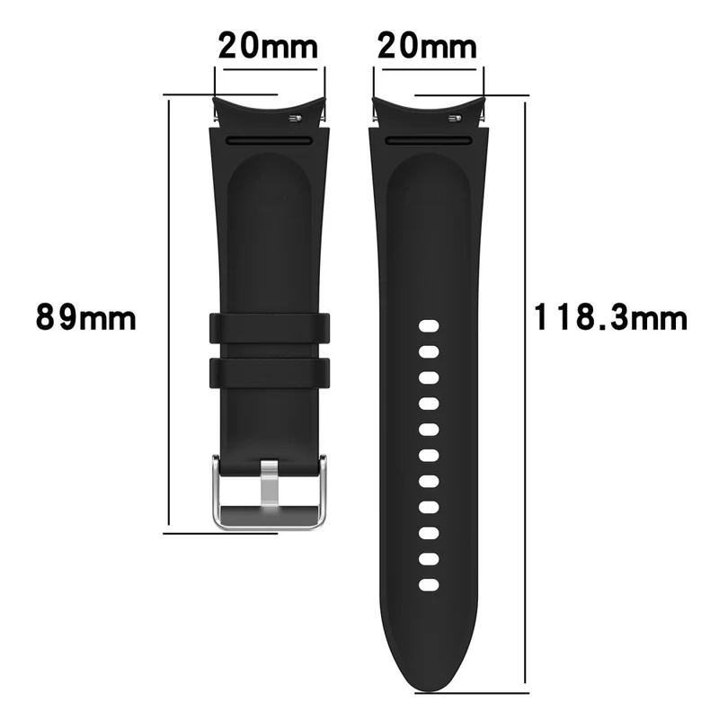 Silicone PU Leather Watch Band for Samsung Galaxy Watch