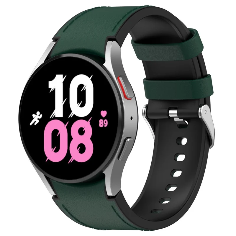 Silicone PU Leather Watch Band for Samsung Galaxy Watch