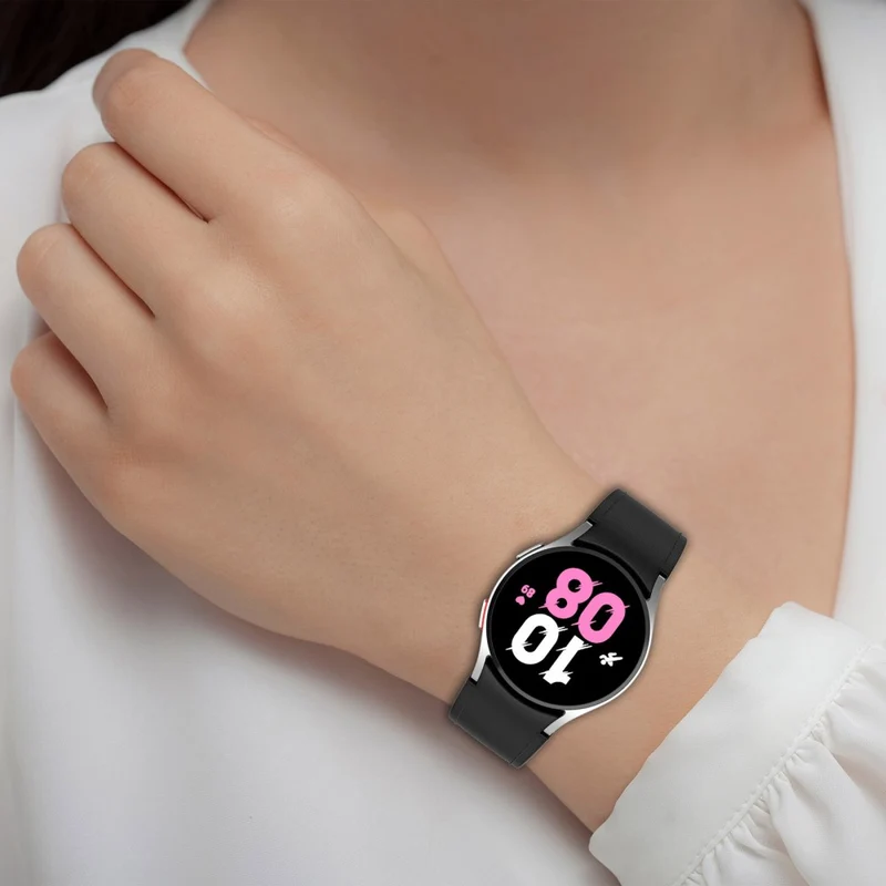 Silicone PU Leather Watch Band for Samsung Galaxy Watch
