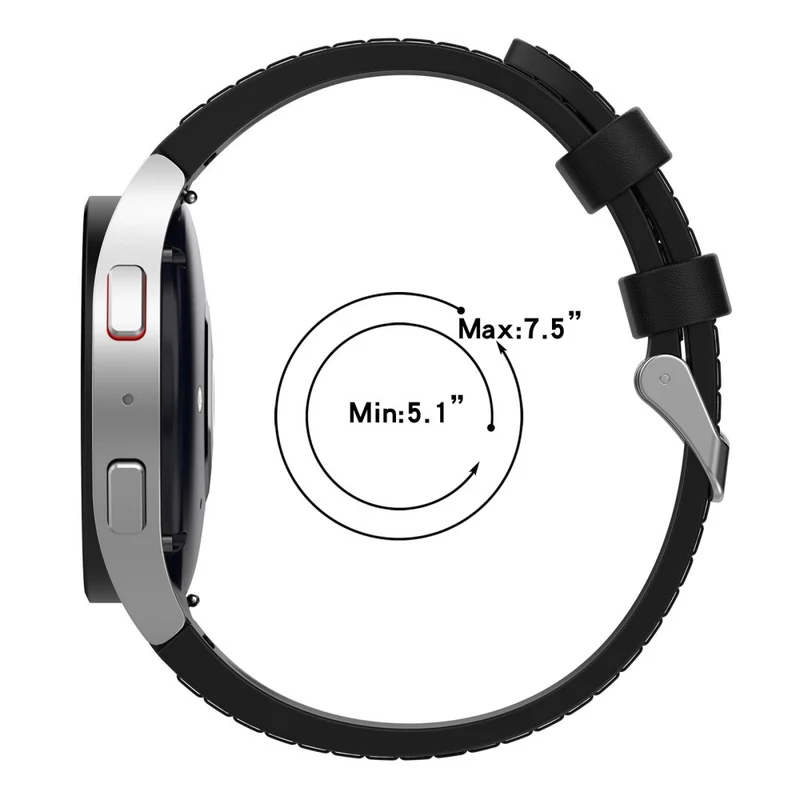 Silicone PU Leather Watch Band for Samsung Galaxy Watch