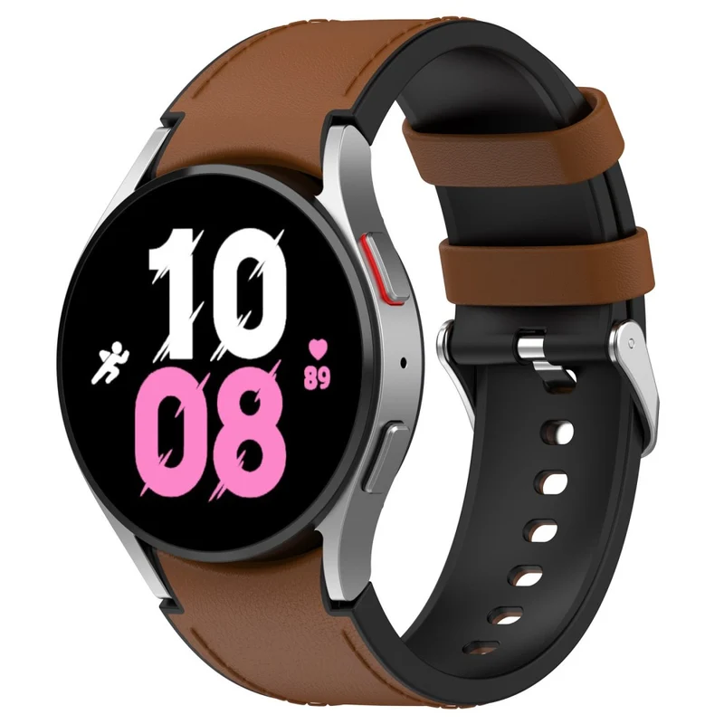 Silicone PU Leather Watch Band for Samsung Galaxy Watch