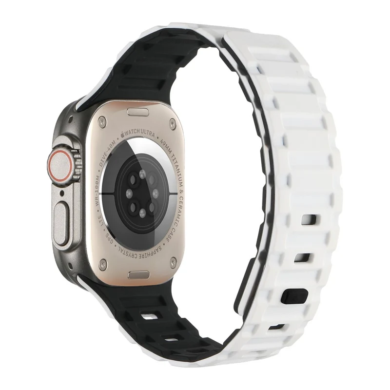 Silicone Band for Apple Watch - White+Black