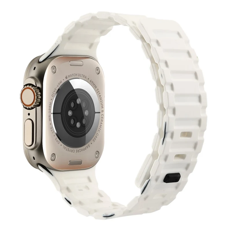Silicone Band for Apple Watch - White+Black
